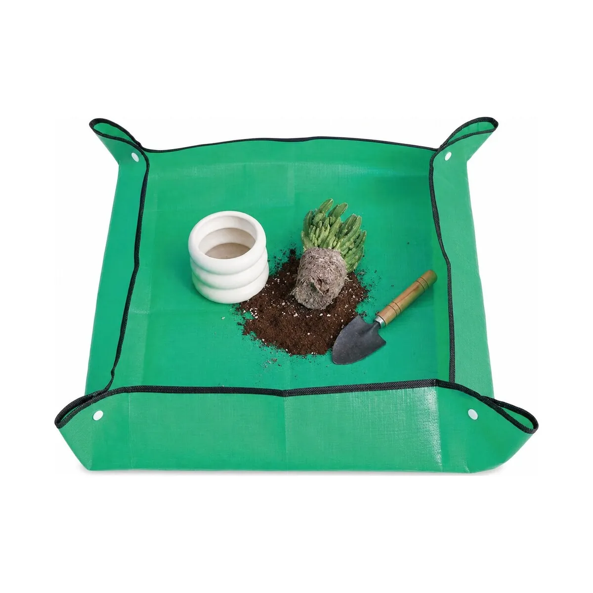 Foldable gardening repotting mat